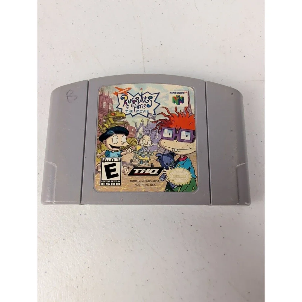 Rugrats in Paris: The Movie (Nintendo 64) -GRAY- Tested Authentic N64